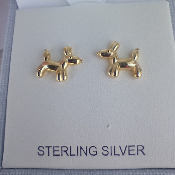 Rachel Zoe Balloon Animal Dog Earrings - Picture 1 of 7